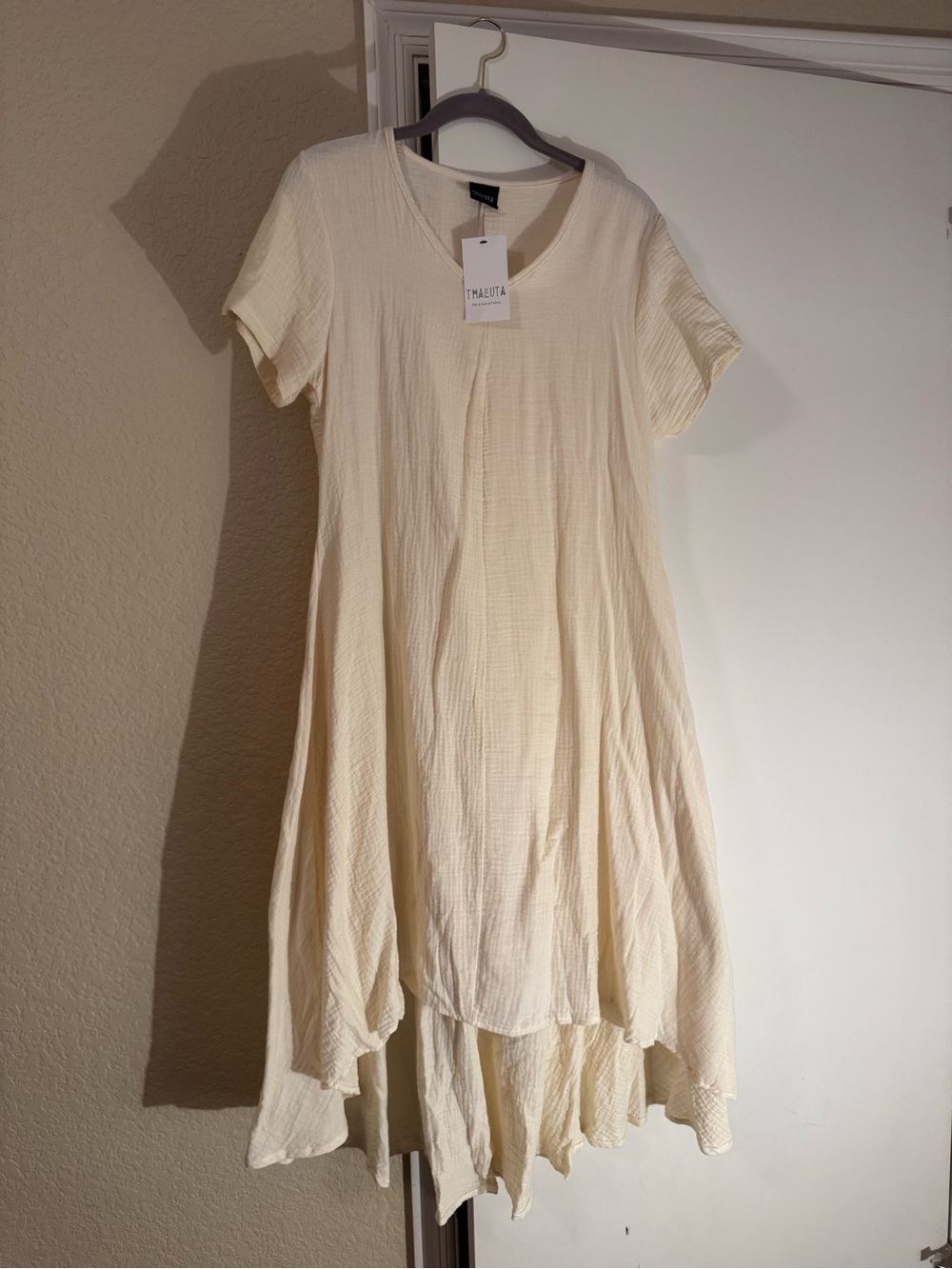 Thaluta Gauze Cotton Dress Rhea Sand